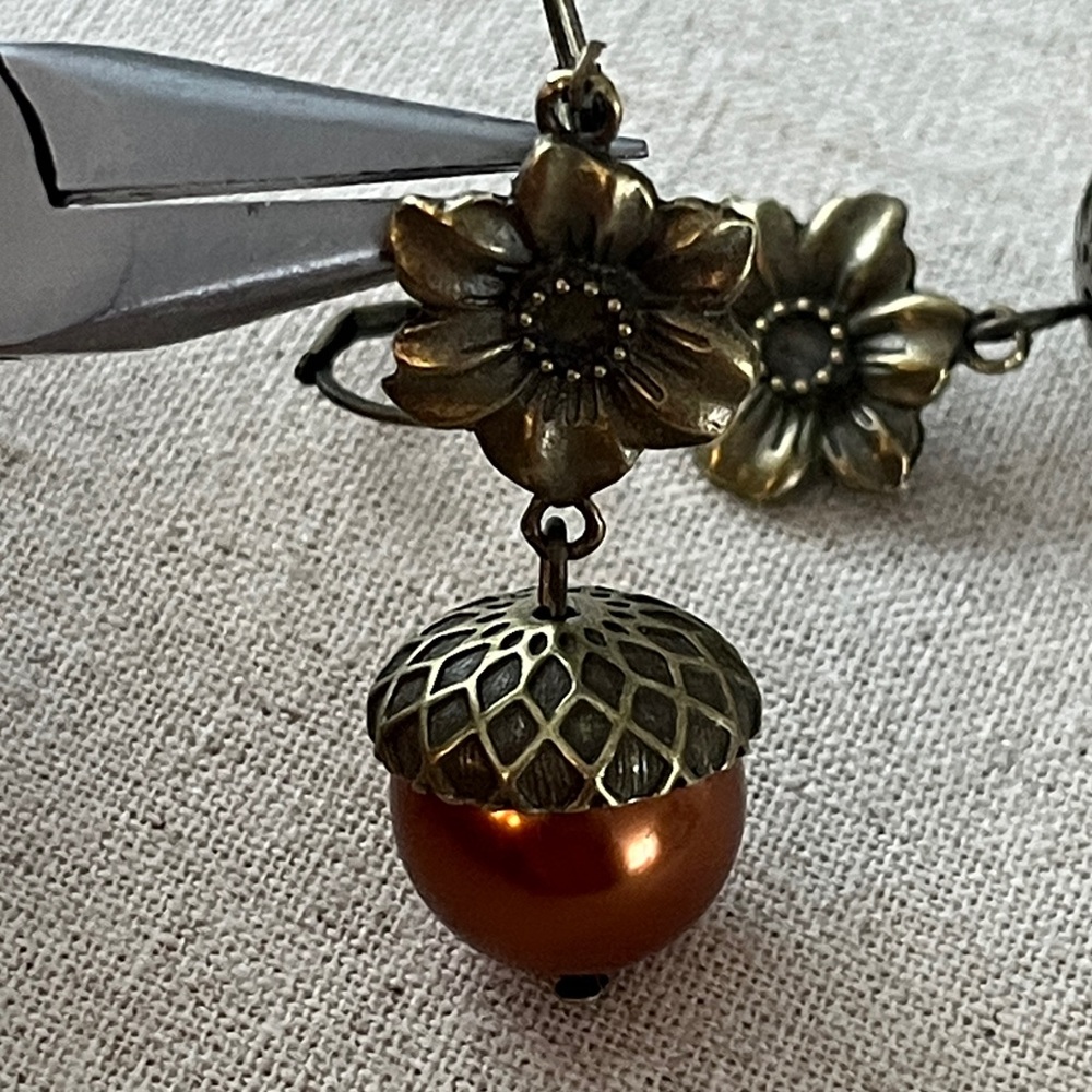 Acorn & Flower Earrings